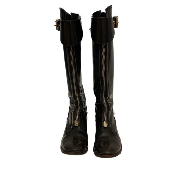 Tory Burch Marco Brown Leather Riding Boots Size 7.5 - Picture 2 of 11